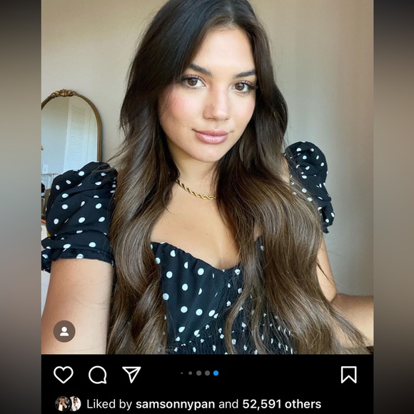 POLKA DOT DRESS WITH SLIT - Picture 4 of 9